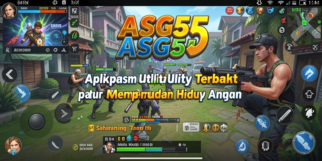 Tampilan utama aplikasi ASG55 dengan fitur-fitur Utility yang menarik.