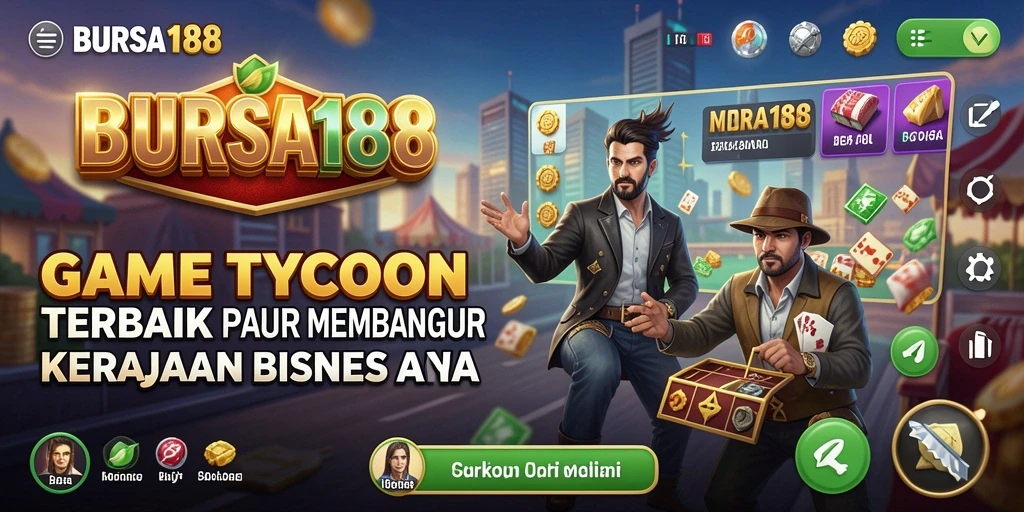 Tampilan gameplay BURSA188 yang menawan dalam pengelolaan bisnis Tycoon.