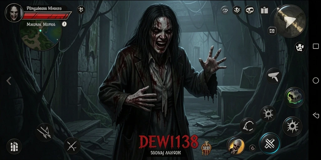 Tampilan mendebarkan gameplay DEWI138 dengan suasana Horror yang mencekam.