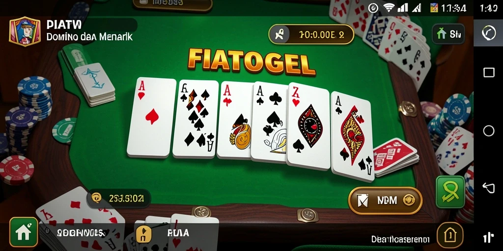 Screenshot gameplay FIATOGEL yang menampilkan momen seru permainan Domino.