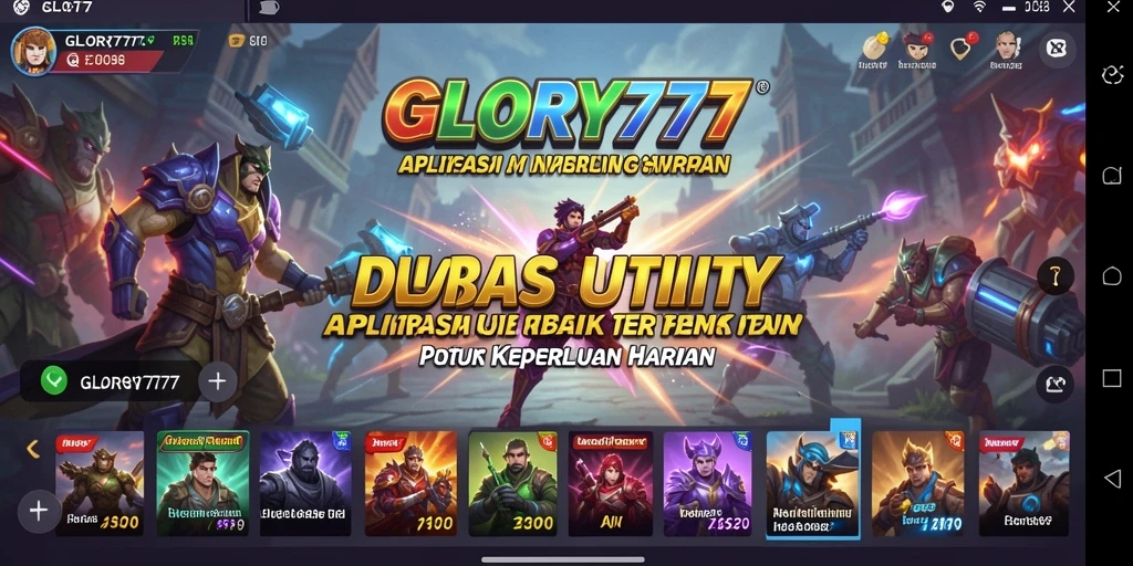 Tampilan utama GLORY777 yang intuitif dan ramah pengguna.