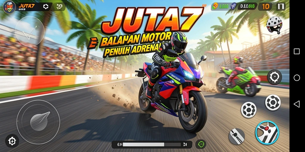 Tampilan balapan motor yang mendebarkan di JUTA7.