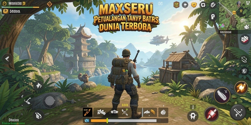 Gameplay menarik di dunia terbuka MAXSERU yang menakjubkan.