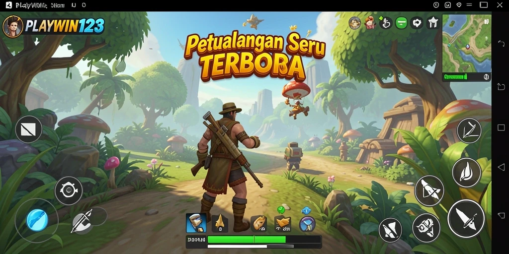 Screenshot gameplay PLAYWIN123 yang menampilkan aksi eksplorasi yang mendalam.